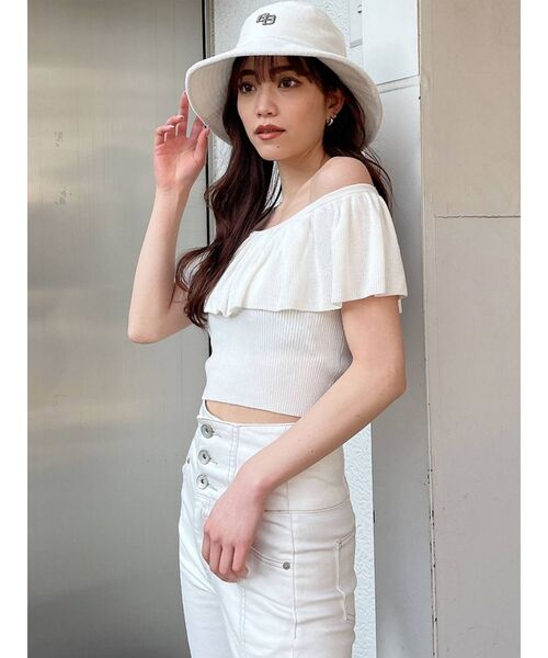 GYDA（ジェイダ）の「GGパイルバケットHAT（その他雑貨・レディース・チャコールグレー/オフホワイト・FREE）」の14枚目の写真