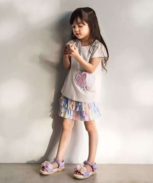 ANY（エニィ）の「フリル天竺ショートパンツ（その他パンツ・キッズ・アイボリー系/ネイビー系/サックスブルー系8/ライラック系8・90/100/110/120/130）」の7枚目の写真
