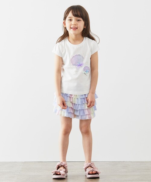 ANY（エニィ）の「フリル天竺ショートパンツ（その他パンツ・キッズ・アイボリー系/ネイビー系/サックスブルー系8/ライラック系8・90/100/110/120/130）」の10枚目の写真