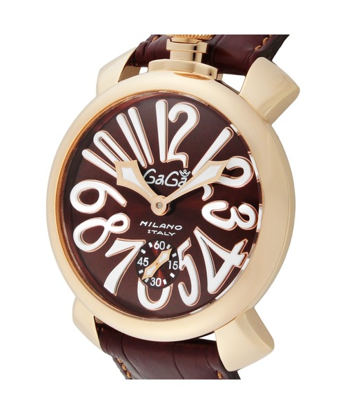 GaGa MILANO(ガガミラノ)の「GaGa MILANO/ガガミラノ MANUALE48MM 腕時計 501101S-BRW メンズ(アナログ腕時計・メンズ・ブラウン・FREE)」の4枚目の写真