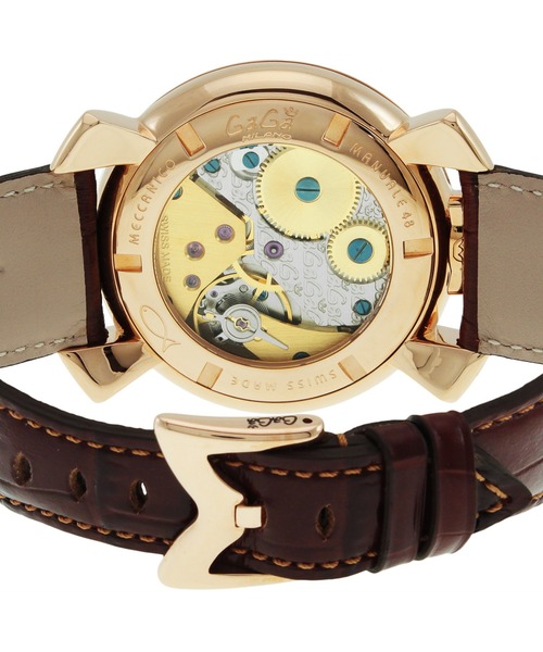 GaGa MILANO(ガガミラノ)の「GaGa MILANO/ガガミラノ MANUALE48MM 腕時計 501101S-BRW メンズ(アナログ腕時計・メンズ・ブラウン・FREE)」の2枚目の写真
