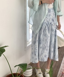 Art花柄スカート