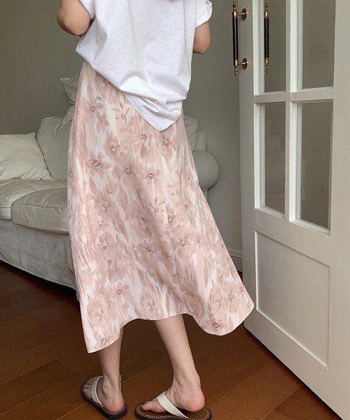 aimoha(アイモハ)の「Art花柄スカート(スカート・レディース・ピンク/ブルー・SMALL/MEDIUM/LARGE)」の12枚目の写真