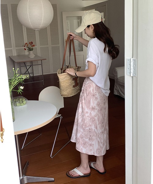 aimoha(アイモハ)の「Art花柄スカート(スカート・レディース・ピンク/ブルー・SMALL/MEDIUM/LARGE)」の13枚目の写真