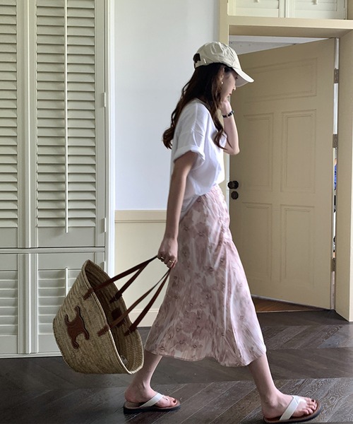 aimoha(アイモハ)の「Art花柄スカート(スカート・レディース・ピンク/ブルー・SMALL/MEDIUM/LARGE)」の19枚目の写真