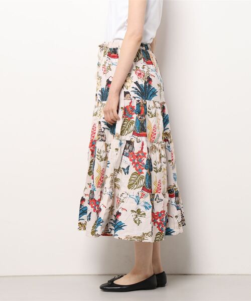 チャイハネ(チャイハネ)の「【チャイハネ】フリダノティアードスカート(スカート・レディース・オフホワイト/カーキ/ターコイズブルー・FREE)」の11枚目の写真