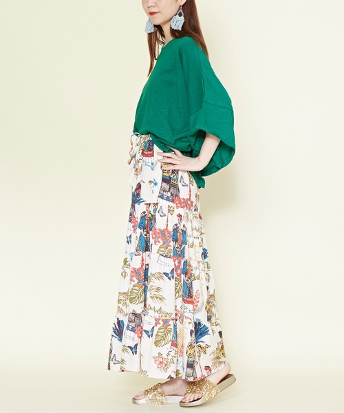 チャイハネ(チャイハネ)の「【チャイハネ】フリダノティアードスカート(スカート・レディース・オフホワイト/カーキ/ターコイズブルー・FREE)」の16枚目の写真