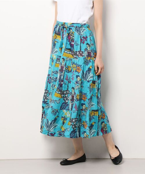 チャイハネ(チャイハネ)の「【チャイハネ】フリダノティアードスカート(スカート・レディース・オフホワイト/カーキ/ターコイズブルー・FREE)」の19枚目の写真