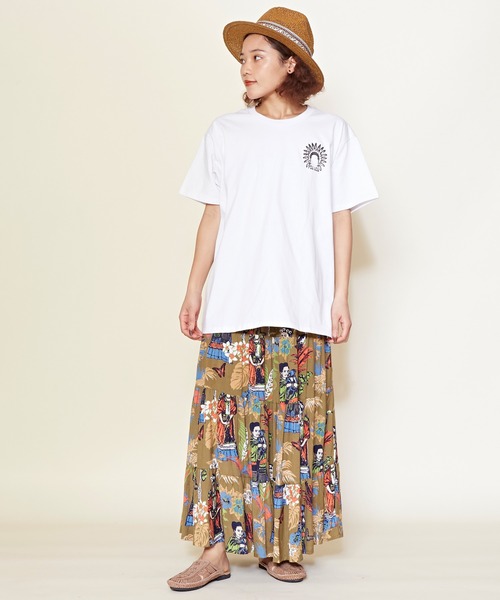 チャイハネ(チャイハネ)の「【チャイハネ】フリダノティアードスカート(スカート・レディース・オフホワイト/カーキ/ターコイズブルー・FREE)」の22枚目の写真