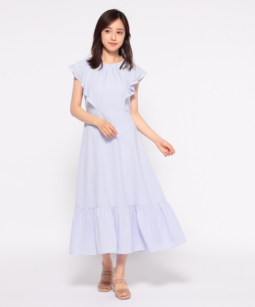 MISCH MASCH（ミッシュマッシュ）の「バックリボンラッフルワンピース（ワンピース・レディース・ライトブルー/ブラック/ピンク・MEDIUM）」の5枚目の写真