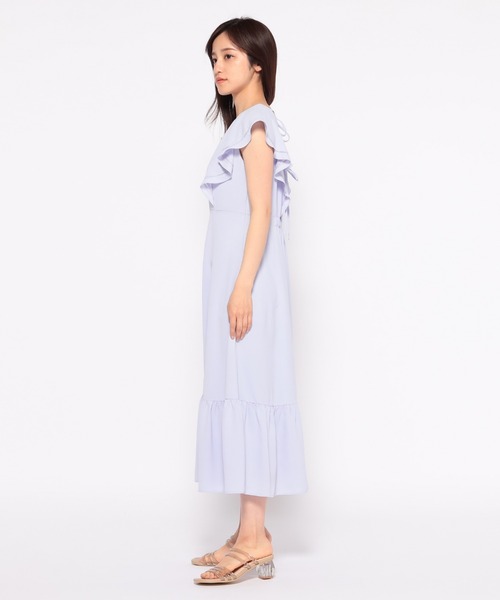 MISCH MASCH（ミッシュマッシュ）の「バックリボンラッフルワンピース（ワンピース・レディース・ライトブルー/ブラック/ピンク・MEDIUM）」の6枚目の写真