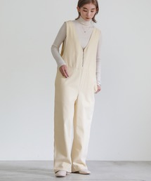 2022 AW Vネックファスナーサロペット