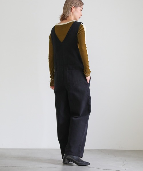 select MOCA(セレクトモカ)の「2022 AW Vネックファスナーサロペット(サロペット/オーバーオール・レディース・ブラック/アイボリー・FREE)」の19枚目の写真