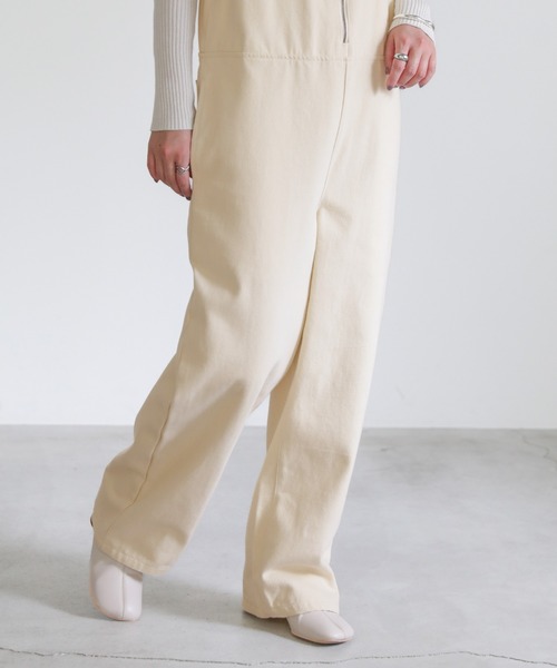 select MOCA(セレクトモカ)の「2022 AW Vネックファスナーサロペット(サロペット/オーバーオール・レディース・ブラック/アイボリー・FREE)」の13枚目の写真