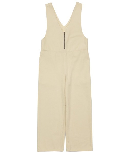 select MOCA(セレクトモカ)の「2022 AW Vネックファスナーサロペット(サロペット/オーバーオール・レディース・ブラック/アイボリー・FREE)」の3枚目の写真