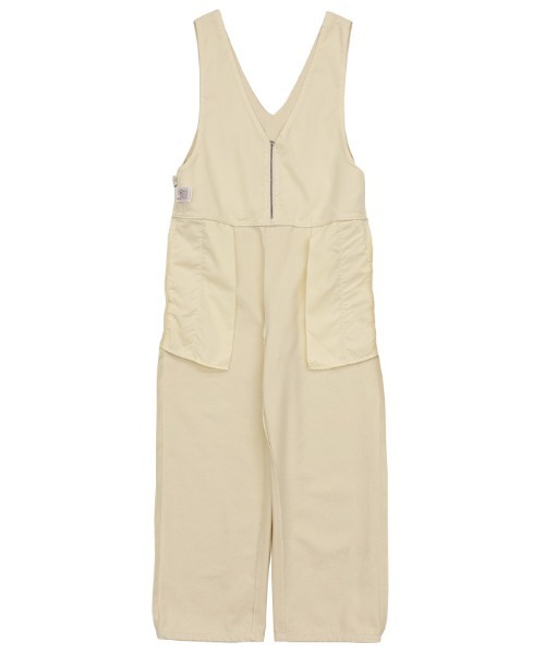 select MOCA(セレクトモカ)の「2022 AW Vネックファスナーサロペット(サロペット/オーバーオール・レディース・ブラック/アイボリー・FREE)」の5枚目の写真