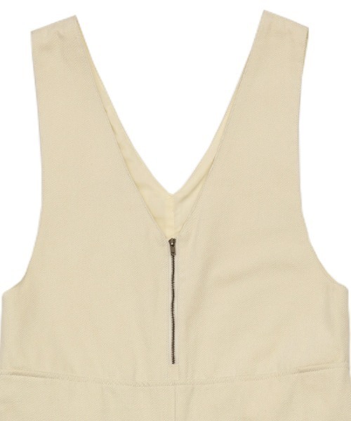 select MOCA(セレクトモカ)の「2022 AW Vネックファスナーサロペット(サロペット/オーバーオール・レディース・ブラック/アイボリー・FREE)」の6枚目の写真