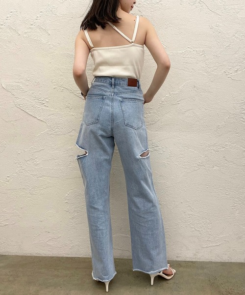 Chico（チコ）の「アシメデザインパット付きキャミ（キャミソール・レディース・ホワイト/ミント/ピンク/ブラック・FREE/X-SMALL）」の10枚目の写真