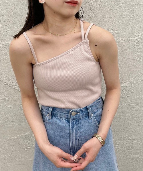 Chico（チコ）の「アシメデザインパット付きキャミ（キャミソール・レディース・ホワイト/ミント/ピンク/ブラック・FREE/X-SMALL）」の17枚目の写真