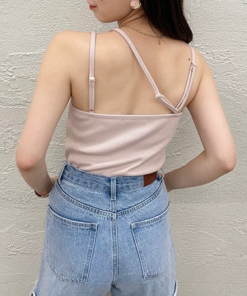 Chico（チコ）の「アシメデザインパット付きキャミ（キャミソール・レディース・ホワイト/ミント/ピンク/ブラック・FREE/X-SMALL）」の19枚目の写真