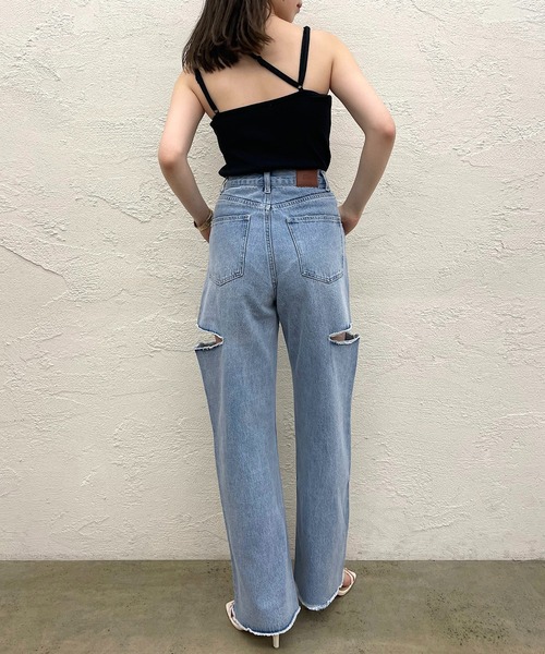 Chico（チコ）の「アシメデザインパット付きキャミ（キャミソール・レディース・ホワイト/ミント/ピンク/ブラック・FREE/X-SMALL）」の16枚目の写真