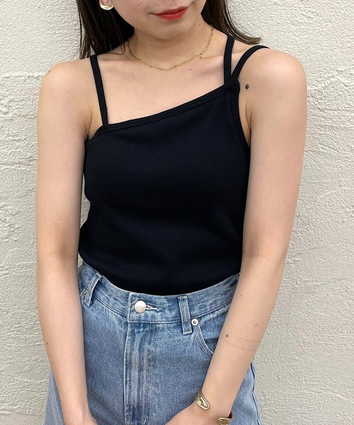 Chico（チコ）の「アシメデザインパット付きキャミ（キャミソール・レディース・ホワイト/ミント/ピンク/ブラック・FREE/X-SMALL）」の11枚目の写真