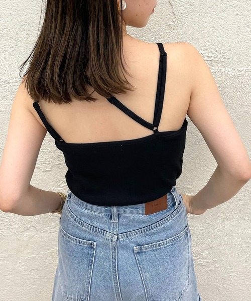 Chico（チコ）の「アシメデザインパット付きキャミ（キャミソール・レディース・ホワイト/ミント/ピンク/ブラック・FREE/X-SMALL）」の13枚目の写真