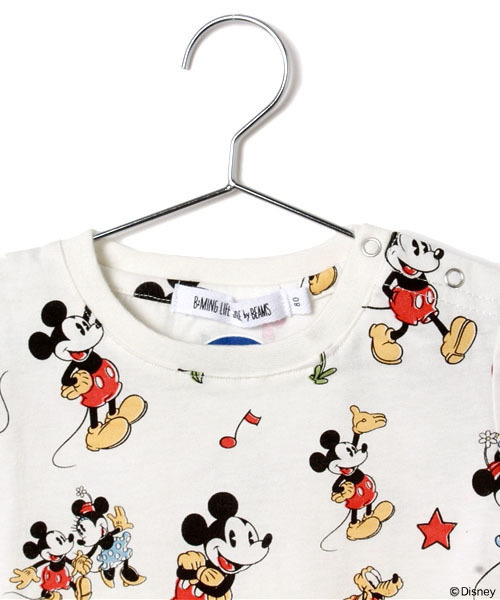 B:MING by BEAMS（ビーミングバイビームス）の「Disney｜ビーミング ライフストア / 総柄プリントTシャツ（Tシャツ/カットソー・キッズ・ホワイト・140/110/130/100/120/150/80/90）」の6枚目の写真