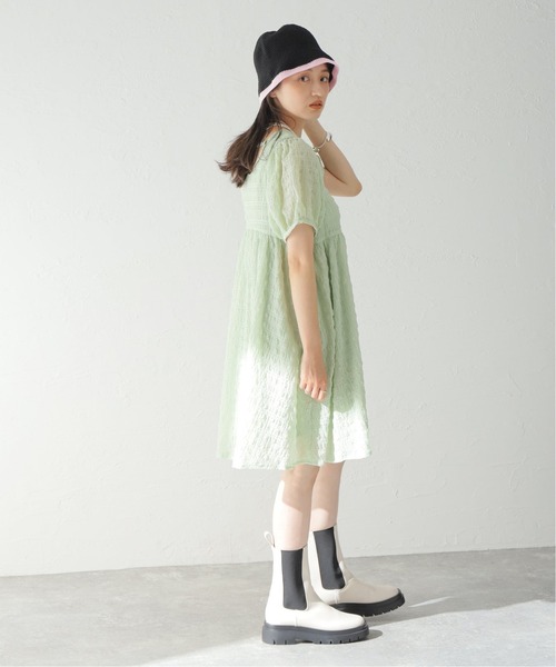 Oriens JOURNAL STANDARD(オリエンス ジャーナルスタンダード)の「パフスリーブワンピース(ワンピース・レディース・ブラック/イエロー/グリーン・FREE)」の6枚目の写真