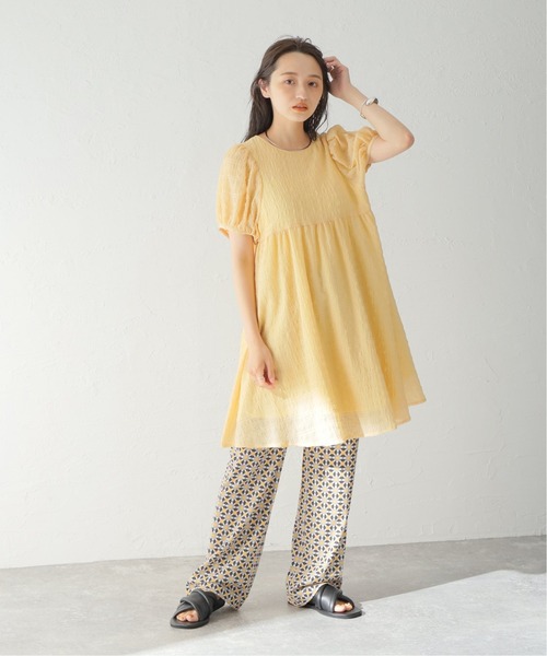 Oriens JOURNAL STANDARD(オリエンス ジャーナルスタンダード)の「パフスリーブワンピース(ワンピース・レディース・ブラック/イエロー/グリーン・FREE)」の8枚目の写真