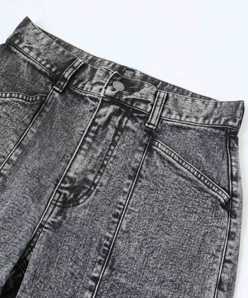 X-girl（エックスガール）の「SLIM FIT HALF PANTS/ケミカル