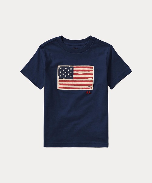 フラッグ コットン ジャージー Tシャツ（Tシャツ/カットソー）｜POLO