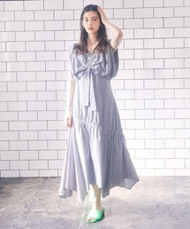 シャーリングアンサンブルワンピース