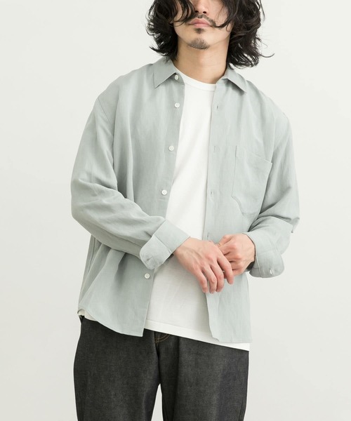 URBAN RESEARCH（アーバンリサーチ）の「HerdmansLinen Regular Shirts（シャツ/ブラウス・メンズ・ホワイト/ネイビー/グリーン系その他/オレンジ/ブルー系その他・SMALL/MEDIUM/LARGE/X-LARGE）」の3枚目の写真