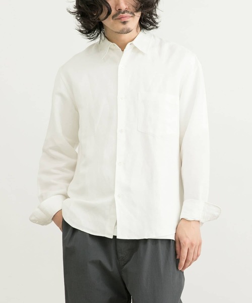 URBAN RESEARCH（アーバンリサーチ）の「HerdmansLinen Regular Shirts（シャツ/ブラウス・メンズ・ホワイト/ネイビー/グリーン系その他/オレンジ/ブルー系その他・SMALL/MEDIUM/LARGE/X-LARGE）」の8枚目の写真