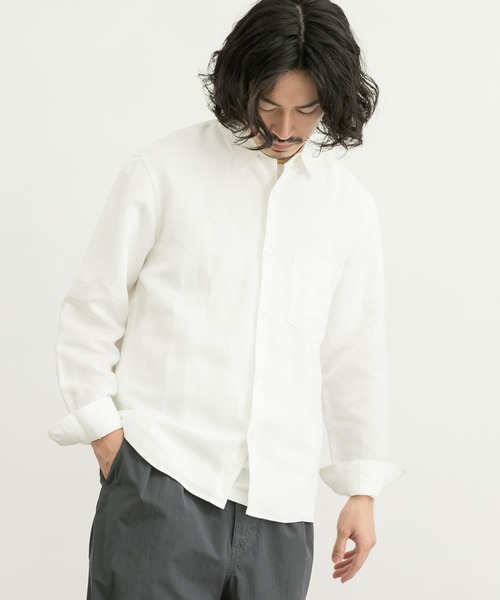 URBAN RESEARCH（アーバンリサーチ）の「HerdmansLinen Regular Shirts（シャツ/ブラウス・メンズ・ホワイト/ネイビー/グリーン系その他/オレンジ/ブルー系その他・SMALL/MEDIUM/LARGE/X-LARGE）」の9枚目の写真