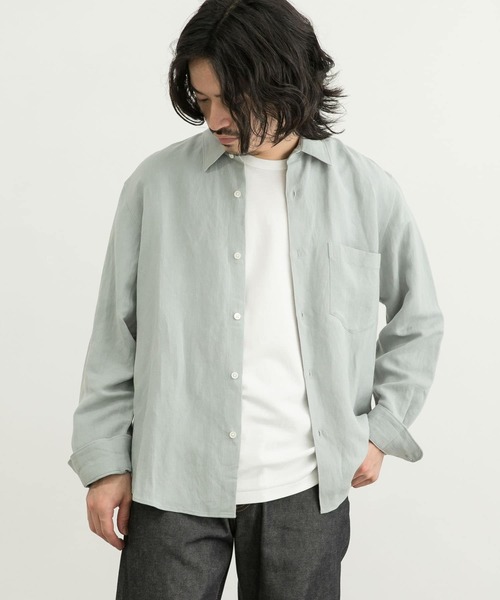 URBAN RESEARCH（アーバンリサーチ）の「HerdmansLinen Regular Shirts（シャツ/ブラウス・メンズ・ホワイト/ネイビー/グリーン系その他/オレンジ/ブルー系その他・SMALL/MEDIUM/LARGE/X-LARGE）」の13枚目の写真