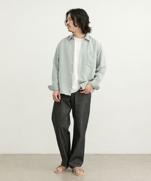 URBAN RESEARCH（アーバンリサーチ）の「HerdmansLinen Regular Shirts（シャツ/ブラウス・メンズ・ホワイト/ネイビー/グリーン系その他/オレンジ/ブルー系その他・SMALL/MEDIUM/LARGE/X-LARGE）」の14枚目の写真
