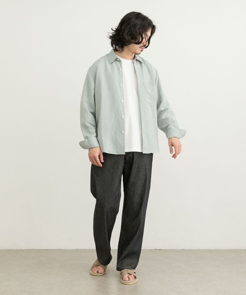 URBAN RESEARCH（アーバンリサーチ）の「HerdmansLinen Regular Shirts（シャツ/ブラウス・メンズ・ホワイト/ネイビー/グリーン系その他/オレンジ/ブルー系その他・SMALL/MEDIUM/LARGE/X-LARGE）」の15枚目の写真