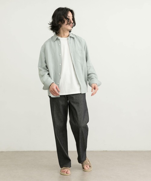 URBAN RESEARCH（アーバンリサーチ）の「HerdmansLinen Regular Shirts（シャツ/ブラウス・メンズ・ホワイト/ネイビー/グリーン系その他/オレンジ/ブルー系その他・SMALL/MEDIUM/LARGE/X-LARGE）」の16枚目の写真