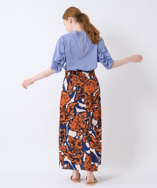 La SRIC（ラスリック）の「La SRIC バックフリル袖ブラウス（シャツ/ブラウス・レディース・ホワイト/ブルー・FREE）」の5枚目の写真