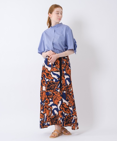 La SRIC（ラスリック）の「La SRIC バックフリル袖ブラウス（シャツ/ブラウス・レディース・ホワイト/ブルー・FREE）」の6枚目の写真