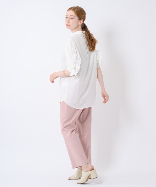 La SRIC（ラスリック）の「La SRIC バックフリル袖ブラウス（シャツ/ブラウス・レディース・ホワイト/ブルー・FREE）」の11枚目の写真