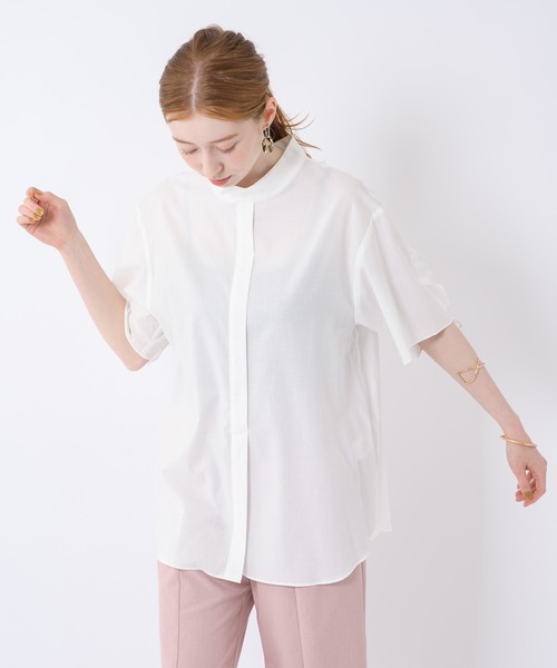 La SRIC（ラスリック）の「La SRIC バックフリル袖ブラウス（シャツ/ブラウス・レディース・ホワイト/ブルー・FREE）」の13枚目の写真