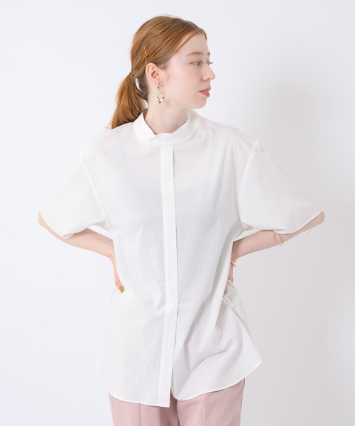 La SRIC（ラスリック）の「La SRIC バックフリル袖ブラウス（シャツ/ブラウス・レディース・ホワイト/ブルー・FREE）」の14枚目の写真