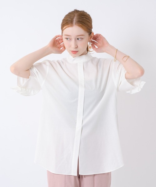 La SRIC（ラスリック）の「La SRIC バックフリル袖ブラウス（シャツ/ブラウス・レディース・ホワイト/ブルー・FREE）」の15枚目の写真