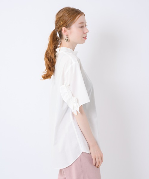 La SRIC（ラスリック）の「La SRIC バックフリル袖ブラウス（シャツ/ブラウス・レディース・ホワイト/ブルー・FREE）」の16枚目の写真