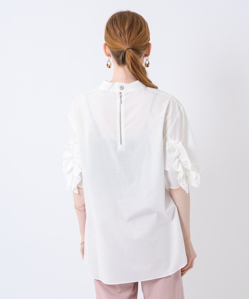 La SRIC（ラスリック）の「La SRIC バックフリル袖ブラウス（シャツ/ブラウス・レディース・ホワイト/ブルー・FREE）」の17枚目の写真