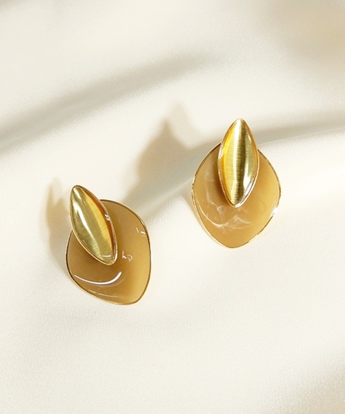 The Rule(ザルール)の「The Rule ザルール:Cobbles studs ER:ストーンスタッズピアス(ピアス(両耳用)・レディース・ベージュ/パープル/オートミール・FREE)」の1枚目の写真
