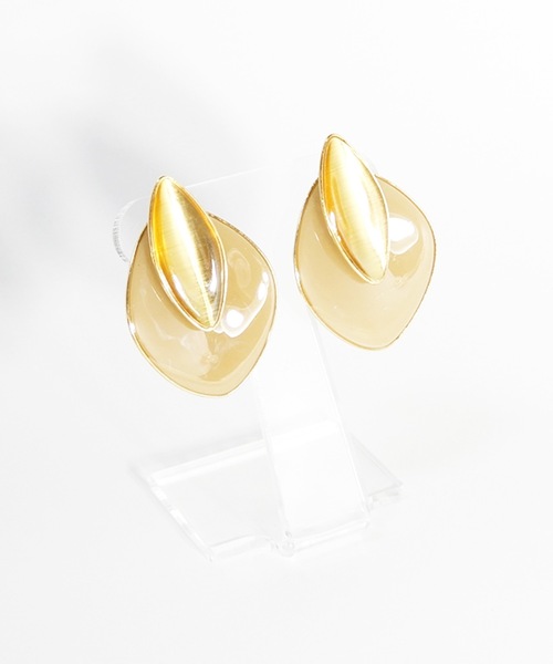 The Rule(ザルール)の「The Rule ザルール:Cobbles studs ER:ストーンスタッズピアス(ピアス(両耳用)・レディース・ベージュ/パープル/オートミール・FREE)」の6枚目の写真